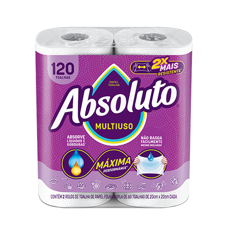 Papel Toalha Absoluto - 120 Toalhas